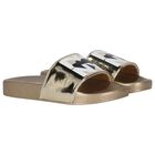 Girls Gold Logo Sliders, 1, hi-res