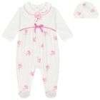 Baby Girls White Logo Rose Babygrow Gift Set, 1, hi-res