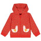 Younger Girls Red Floral Tracksuit, 1, hi-res