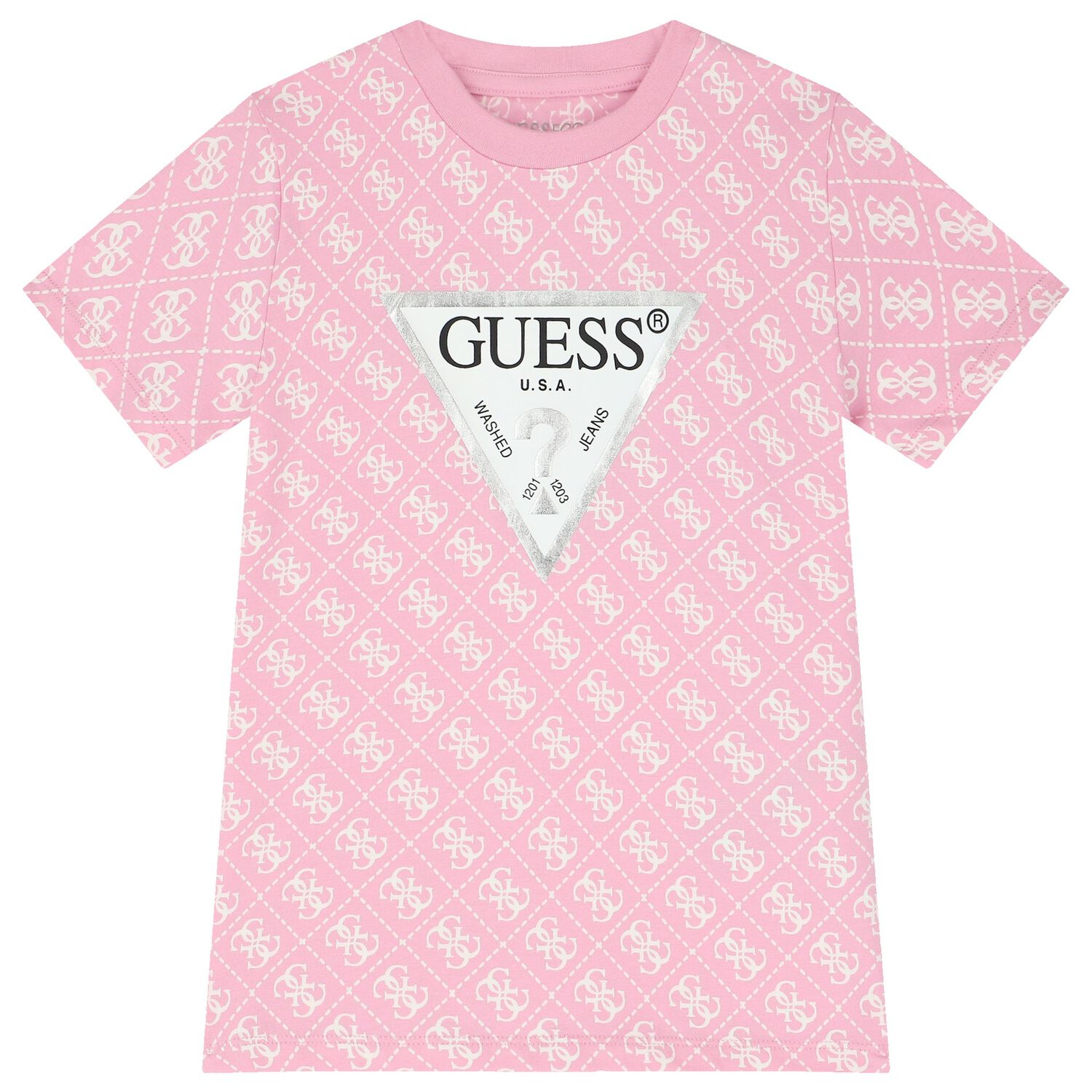 Girls Pink Logo T-Shirt, 2, hi-res
