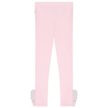 Girls Pink & Ivory Tulle Fairy Wings Leggings Set 
