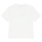 Boys White Logo T-Shirt, 1, hi-res