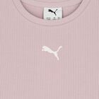 Girls Pink Logo Ribbed T-Shirt, 1, hi-res