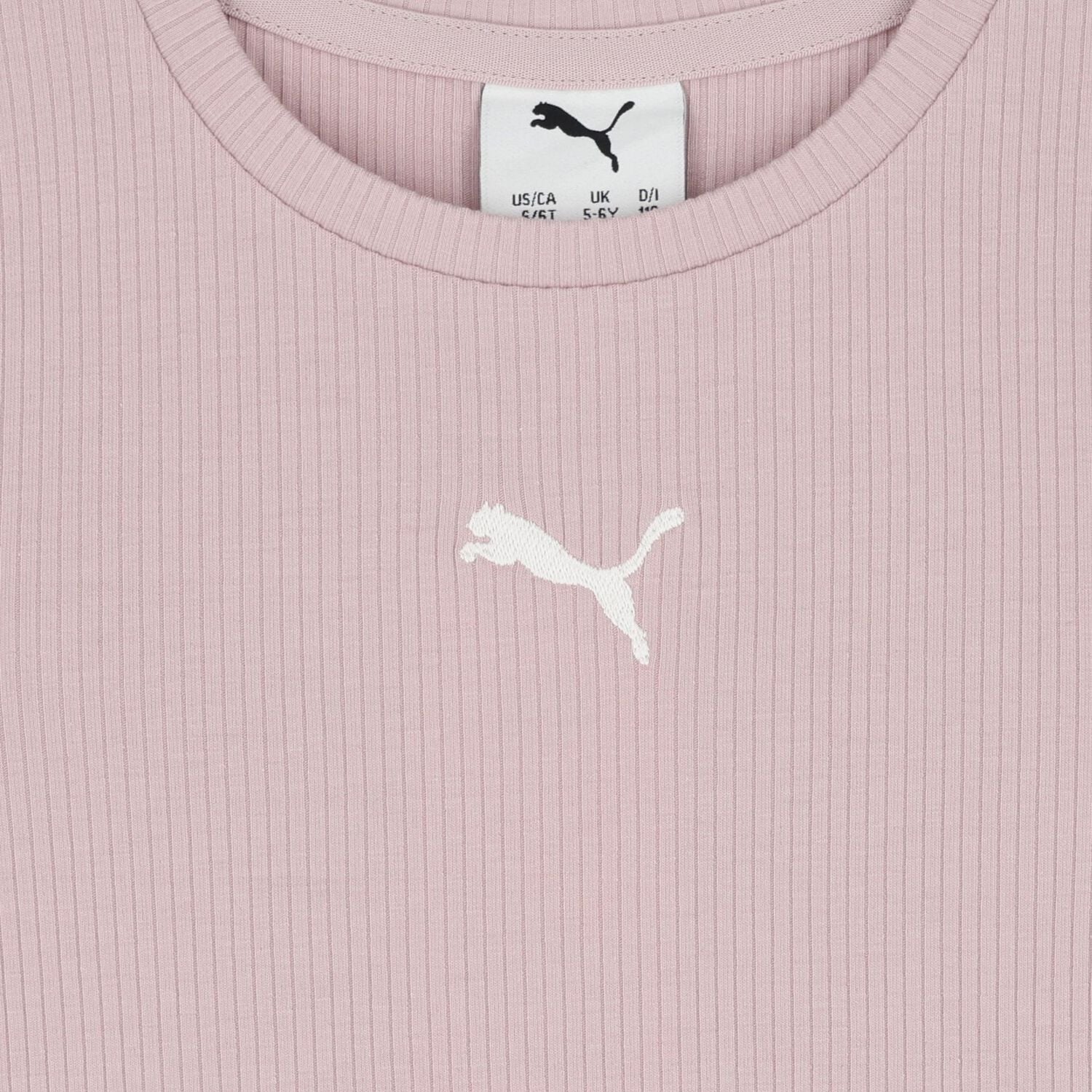 Girls Pink Logo Ribbed T-Shirt, 1, hi-res