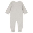 Baby Boys Grey Dinosaur Babygrow, 1, hi-res