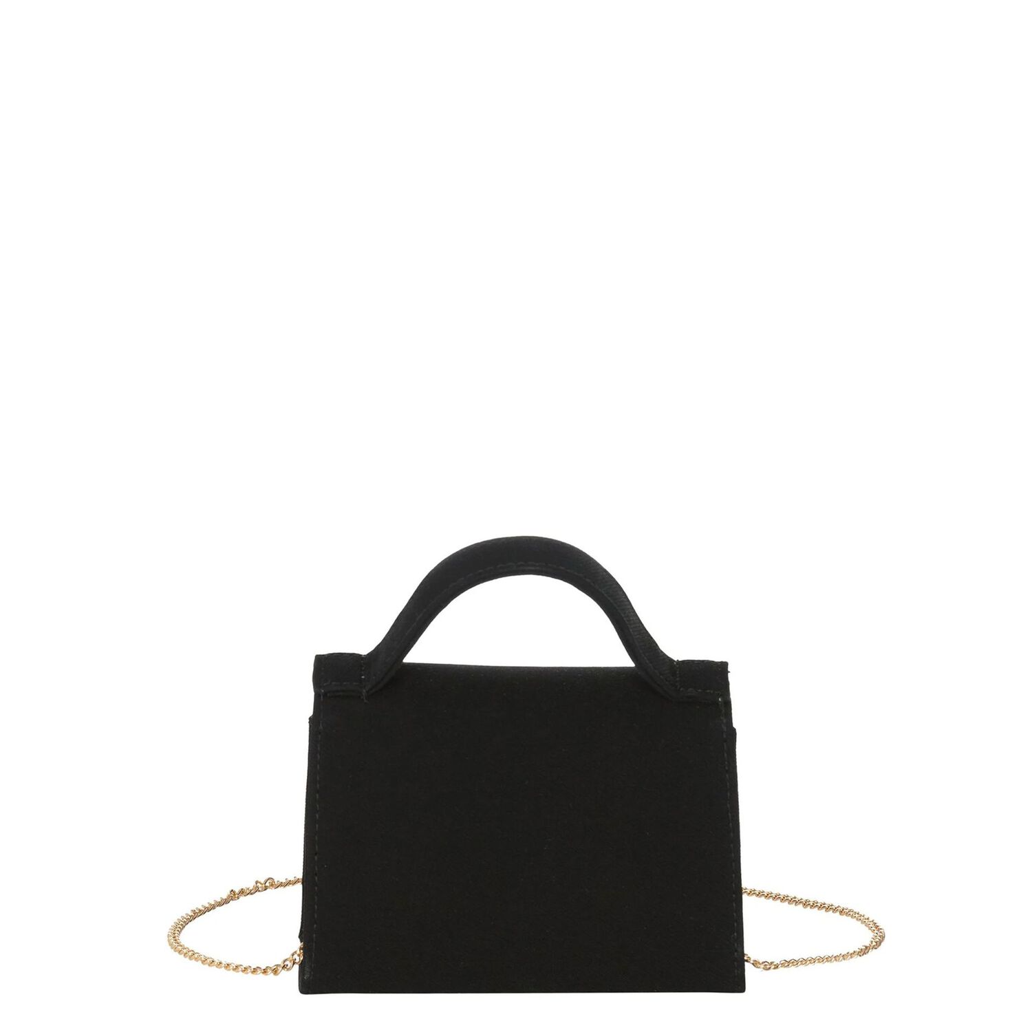 Girls Black Satin Handbag, 2, hi-res
