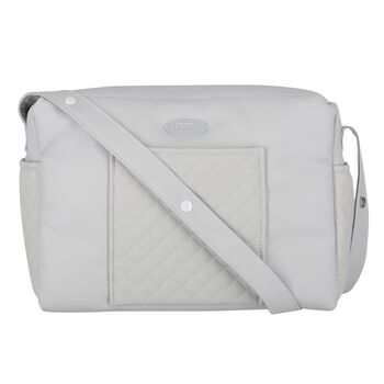 Grey Quilted Baby Changing Bag