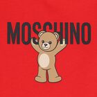 فستان بنات بشعار تيدى باللون الأحمر, 3, hi-res