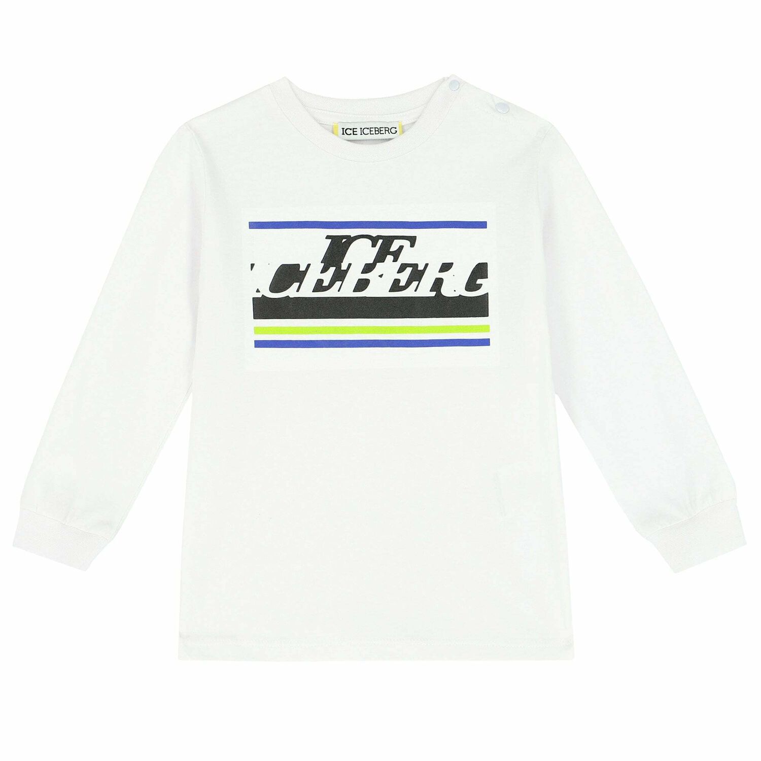 Younger Boys White Logo Top, 1, hi-res image number null