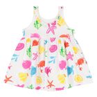 Younger Girls White Dress Set, 1, hi-res