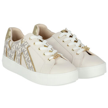 Girls Ivory Logo Trainers