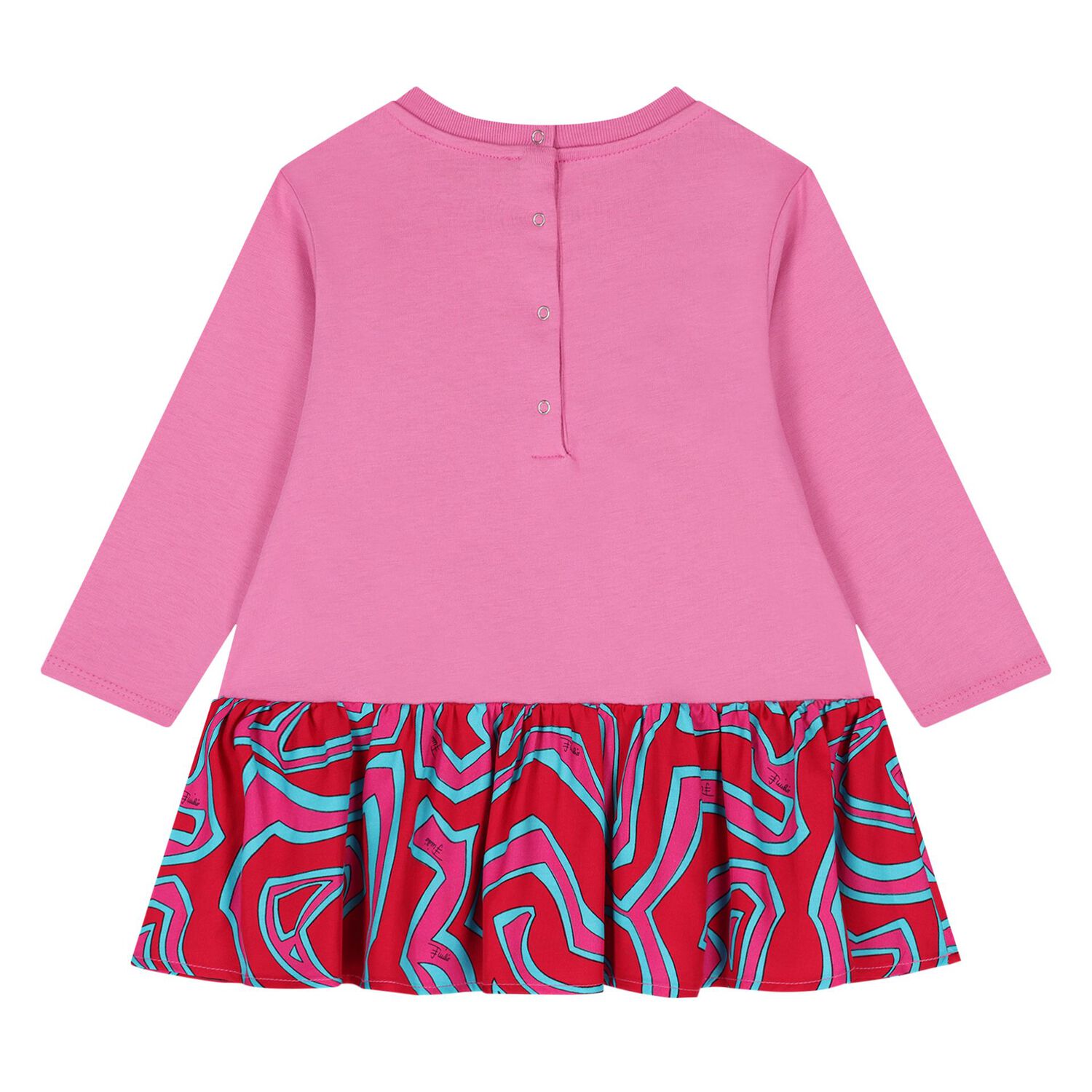 Younger Girls Pink Labirinto Dress, 1, hi-res