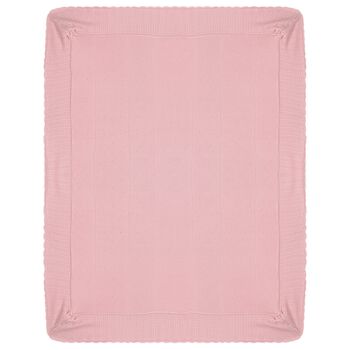 Baby Girls Pink Cotton Knit Blanket
