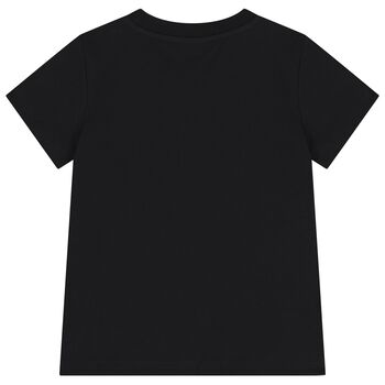 Girls Black Teddy Bear T-Shirt