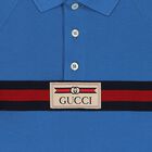 تيشيرت بولو أولاد باللون الأزرق, 1, hi-res