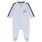 Baby Boys Blue Logo Babygrow, 2, hi-res