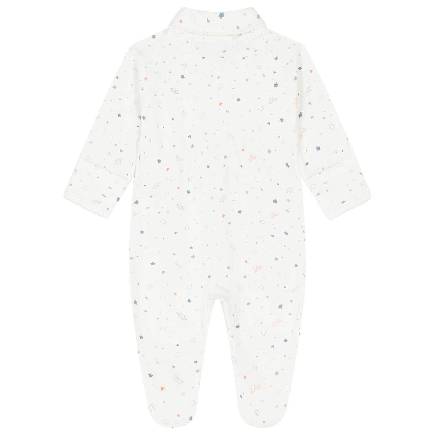 Baby Boy White & Blue Babygrow, 1, hi-res image number null
