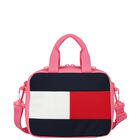Girls Pink Canvas Logo Lunch Bag ( 28cm ), 2, hi-res