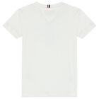 Boys White Logo T-Shirt, 2, hi-res