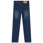 Boys Navy Blue Denim Jeans, 1, hi-res