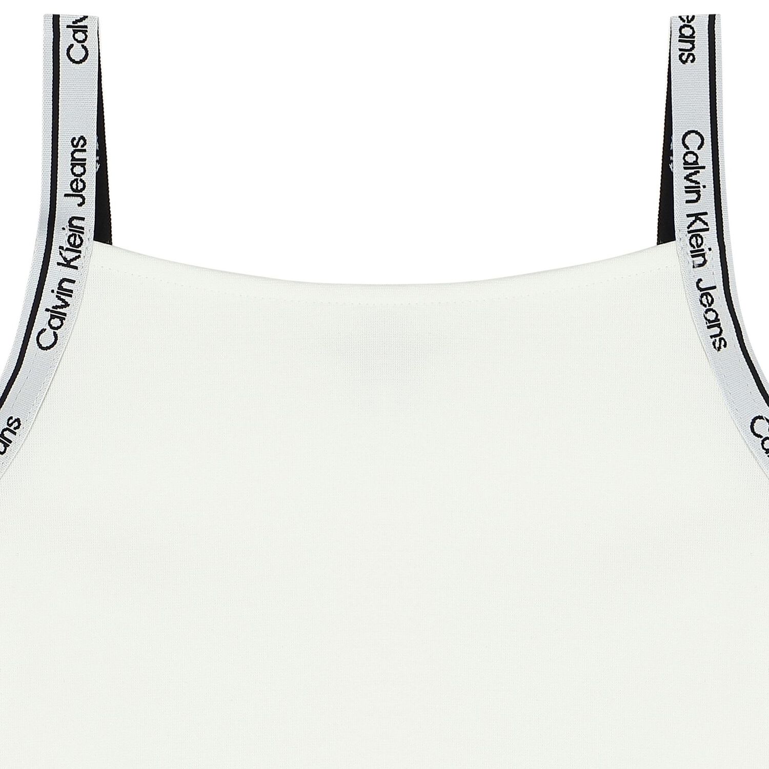 توب بنات بالشعار بدون أكمام باللون الأبيض, 2, hi-res image number null