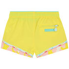 Girls Yellow Logo Shorts, 1, hi-res