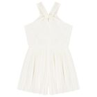 Girls Ivory Pleated Playsuit, 2, hi-res