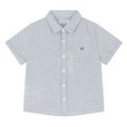 طقم شورت اولاد باللون الازرق والعاجى , 2, hi-res