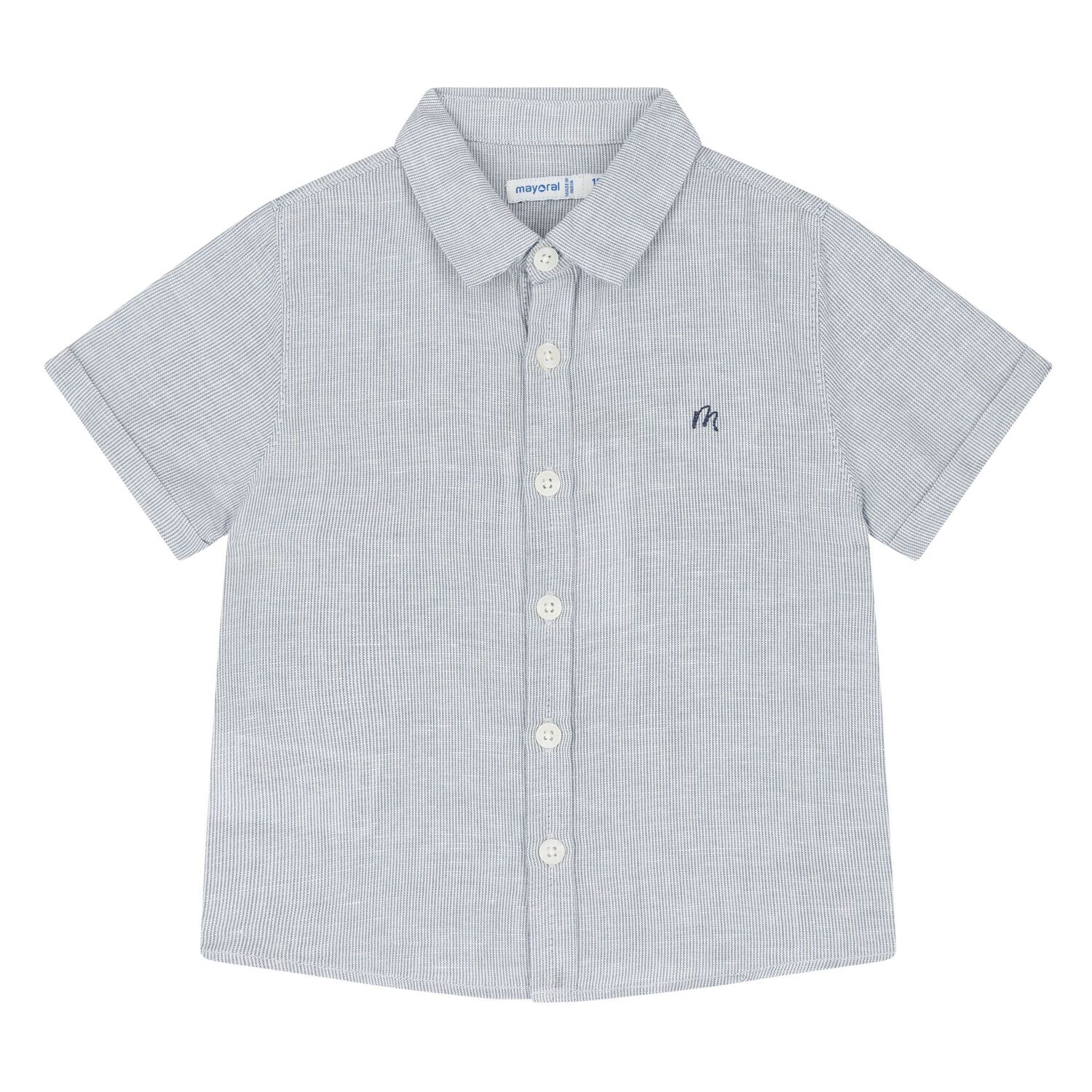 طقم شورت اولاد باللون الازرق والعاجى , 2, hi-res