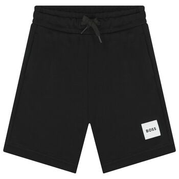 Boys Black Logo Shorts