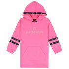 فستان بالشعار باللون الزهرى والذهبى للبنات, 1, hi-res