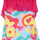 ملابس سباحة بنات بطبعة الزهور باللون الوردي, 1, hi-res