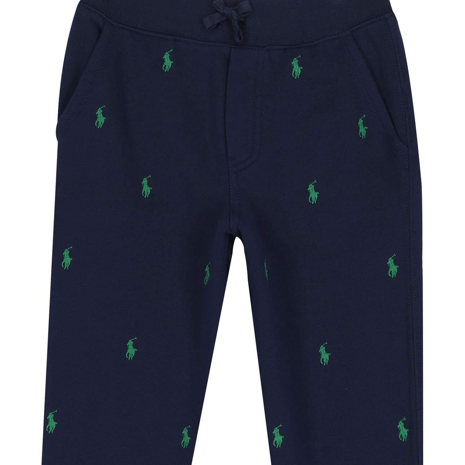Boys Navy Blue Logo Joggers, 1, hi-res