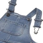 Younger Boys Blue Denim Dungaree, 1, hi-res