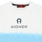 Younger Boys White & Blue Logo T-Shirt, 1, hi-res