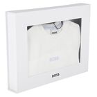 طقم شورت بالشعار للاولاد باللون الابيض والازرق , 1, hi-res