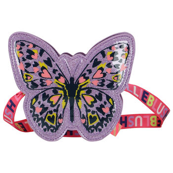 Girls Purple Butterfly Shoulder Bag