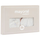 Boys Ivory & Blue Babygrow, Hat & Bib Set, 3, hi-res