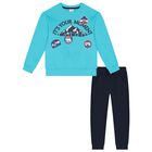 Boys Blue & Navy Blue Tracksuit, 1, hi-res