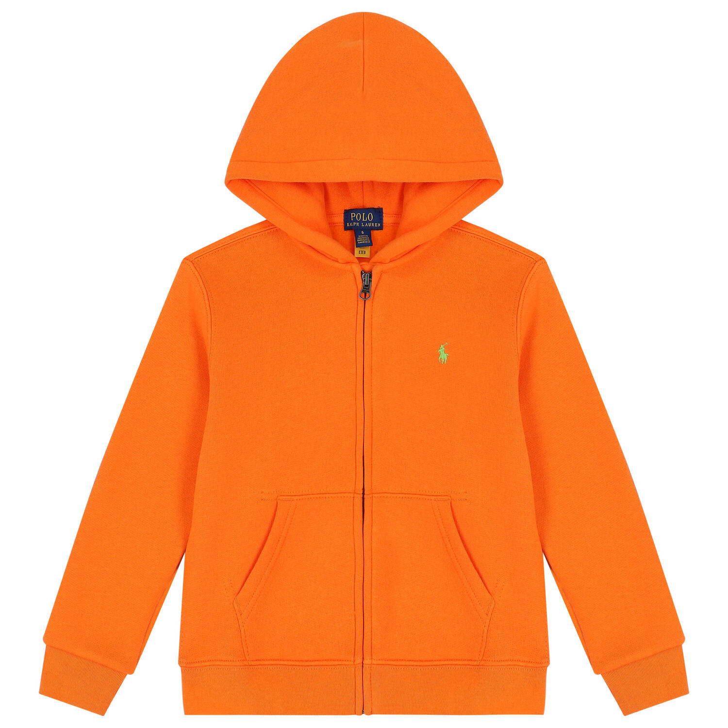 Boys Orange Logo Zip Up Top, 1, hi-res image number null
