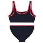 Girls Black & Pink Logo Bikini, 1, hi-res