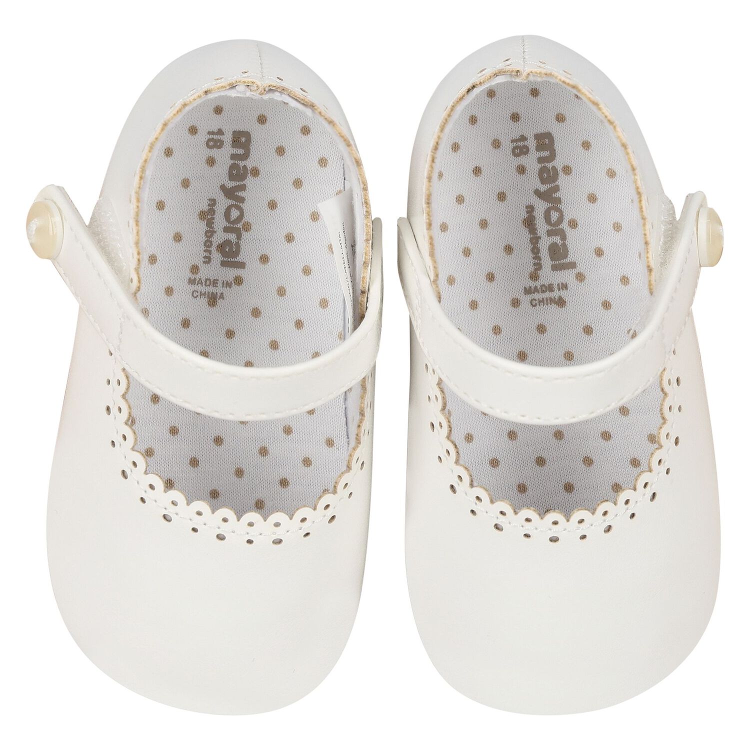Baby Girls White Pre Walker Shoes, 2, hi-res