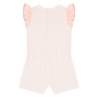 Baby Girls Ivory & Pink Logo Romper, 1, hi-res