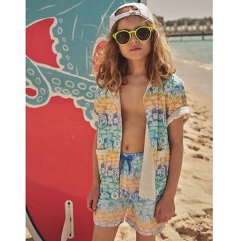 Boys Muti-Colored Logo Swim Shorts