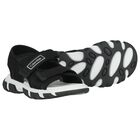 Boys Black Logo Sandals, 2, hi-res