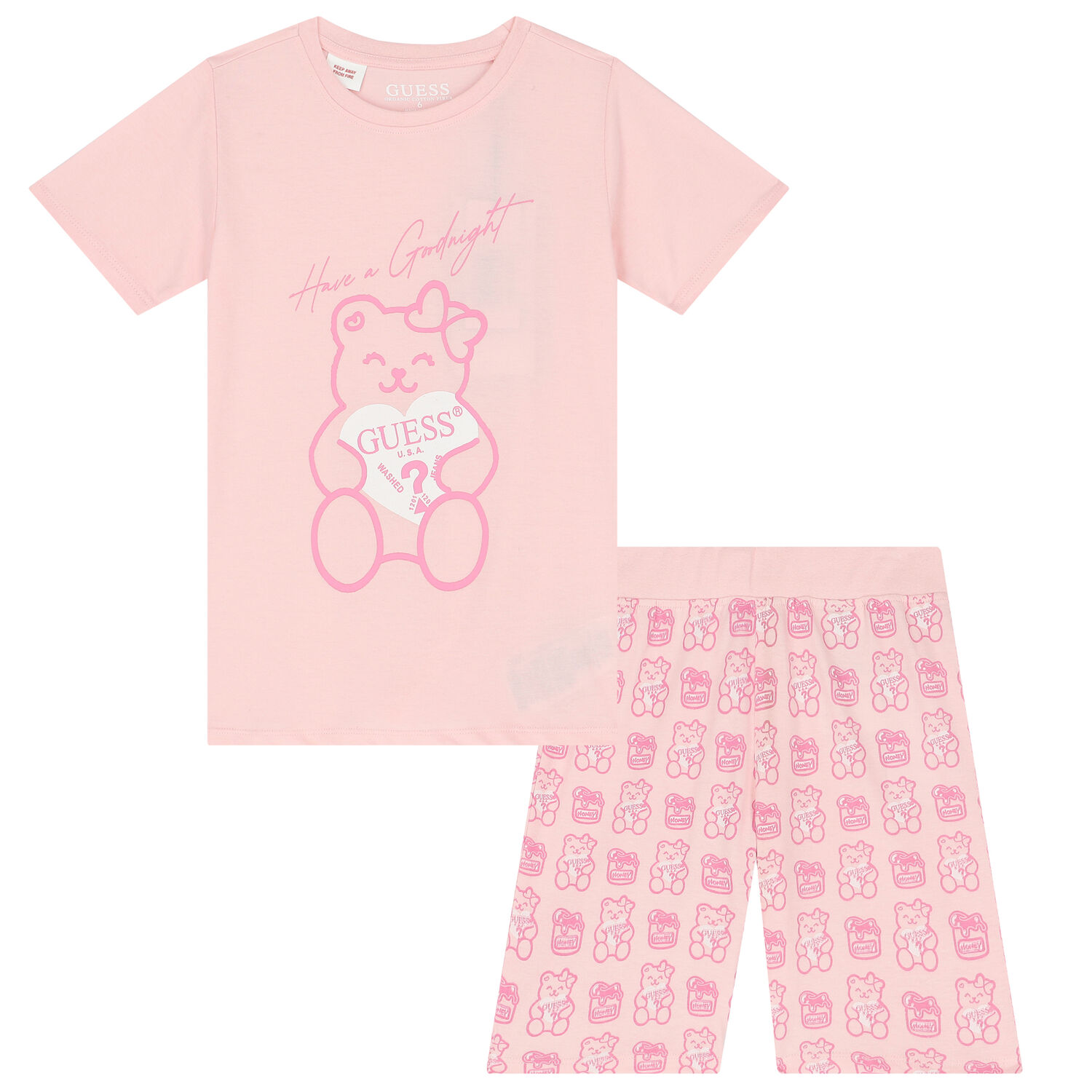 Girls Pink Logo Pyjamas, 2, hi-res image number null
