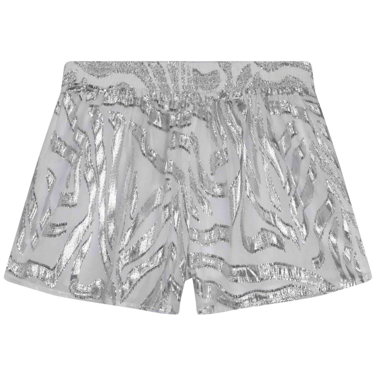 Girls White & Silver Shorts, 1, hi-res image number null