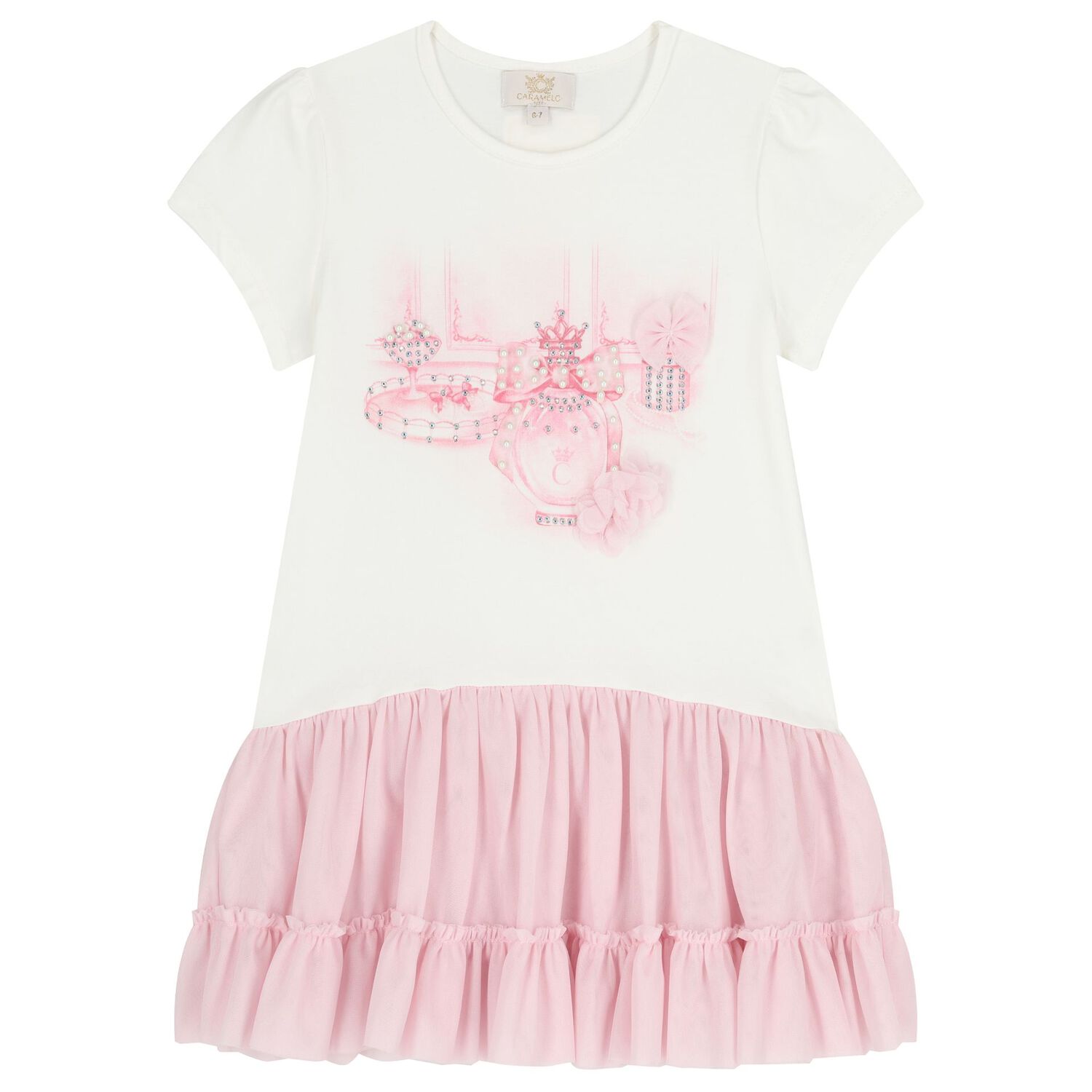 Girls Pink Diamantes Leggings Set, 1, hi-res