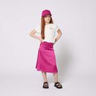 تي شيرت بناتي بشعار باللون العاجي, 1, hi-res