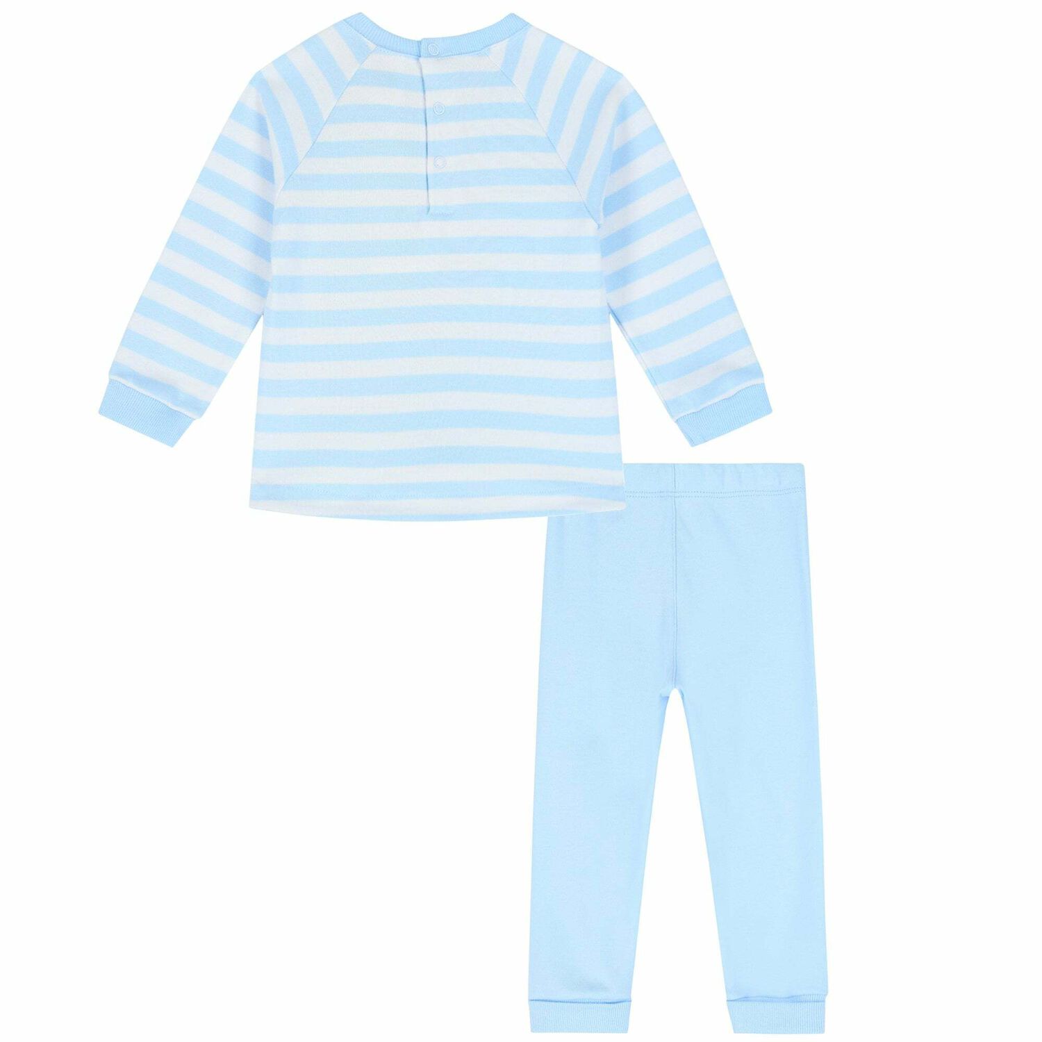 Baby Boys Blue & White Striped Tracksuit, 1, hi-res image number null